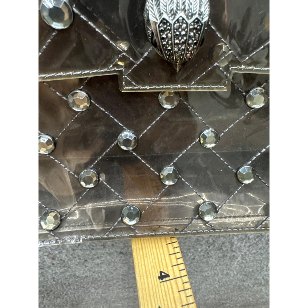 Kurt Geiger London Kensington Rhinestone Transparent Shoulder Bag Chan Strap - Picture 10 of 12